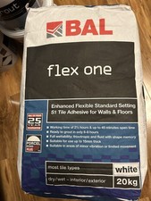 BAL brand flex one tile adhesive WHITE