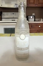 Vintage 1945 Orange Kist Embossed Soda Bottle 7 Oz Cortland NY Clear ACL