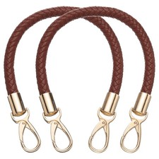 2 Pcs Leather Purse Strap, Braided Purse Replacement, Brown