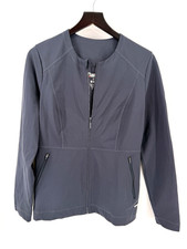 Grey s Anatomy Scrubs Jacket by Barco M Gray Spandex Stretch Zip Front Medium