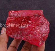 Natural Dyed Red Ruby 3350 Ct   Rough Uncut Gemstone, EGL Certified 5AOJ 
