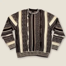F/X Fusion 3D Knit Sweater Mens XXL Grandpacore Biggie Coogi Style Textured NWT