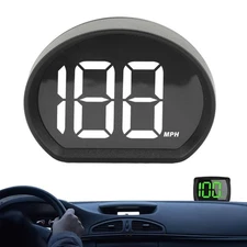 Universal Car Heads up Display HUD Large Screen GPS Speedometer  (X3 White MPH)