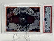 2024 Certified Stitches in Time Dual Austin Ekeler, Jayden Daniels Orange 25/30