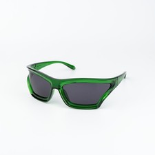 Loewe LW40143U 98A Unisex New Transparent Green Shield Sunglasses