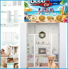 Extra Tall Cat Gate 51" Pressure Mounted Auto Close White for Cats Small Dogs
