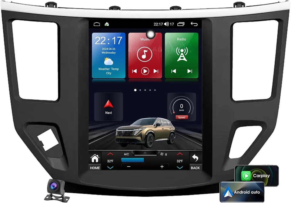 10.4" Android 13 Tesla Smart Car Radio GPS Stereo For Nissan Pathfinder 2011-20 Foto 4 de 4