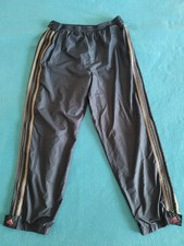 VTG 90s Adidas Track Pants Mens XL Nylon Zip away 3 Stripe Blue Gray Lined Y2K