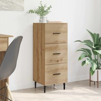 Schmales Sideboard Artisan Eiche 34X34,5X90 Cm Holzwerkstoff