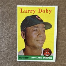Topps 1958 Larry Doby #424 Cleveland Indians EX baseball card