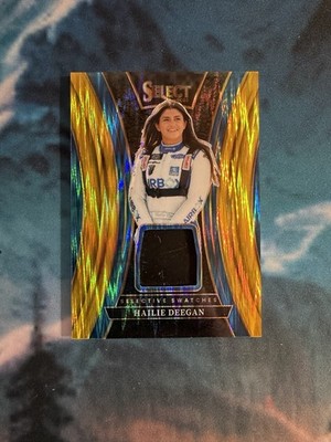 2025 Panini Select Hailie Deegan Gold Flash Prizm Selective Swatches Relic 10/10