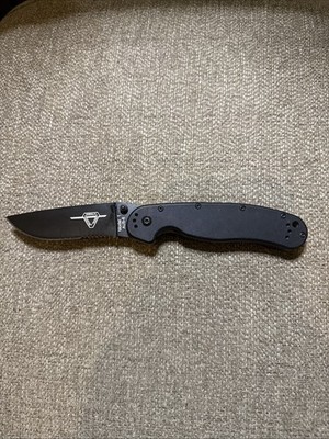 Ontario RAT 1 AUS8 Blade Black G10 Folding Pocket Knife