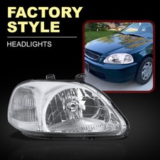 For 1996-1998 Civic Chrome Headlights Clear Corner Signal Bumper Lamps Assembly For 1996-1998 Civic Chrome Headlights Clear Corner Signal Bumper Lamps Assembly