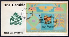 FAUNA CAIRN TERRIER DOG S/S 1993 GAMBIA FDC (SOILED)