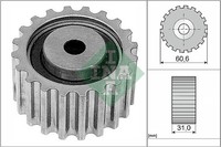 532 0220 10 INA Umlenk-/FüHrungsrolle, Zahnriemen FüR Dacia,Mitsubishi,Opel,Rena