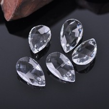 Teardrop 22mm 28mm 38mm Prism Faceted Crystal Glass Loose Crafts Pendant Beads