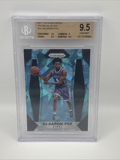 2017-18 Prizm De’Aaron Fox Blue Cracked Ice 24 GEM MINT BGS 9.5 Rookie Kings SSP