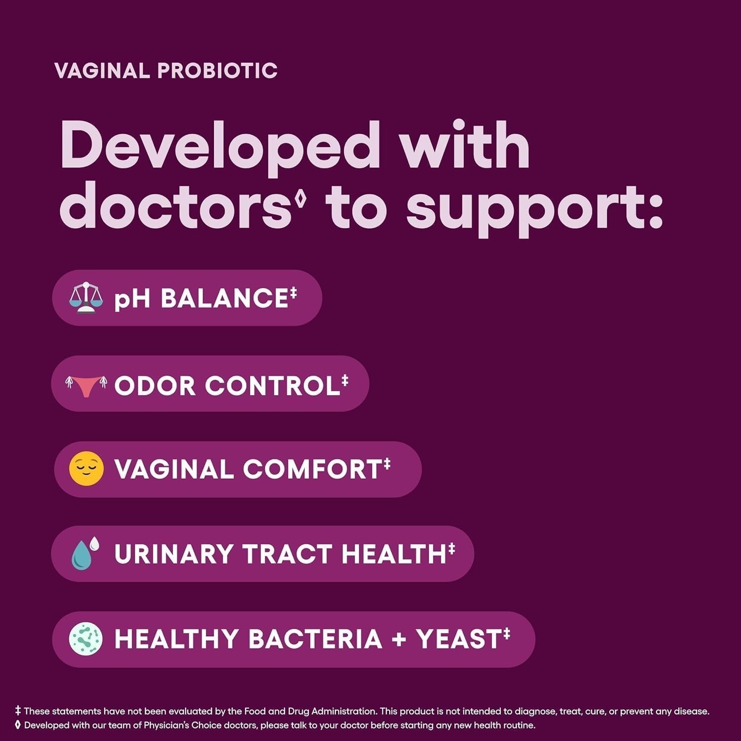 Physician's Choice Vaginal Probiotic for Women - Support Vaginal PH Balance