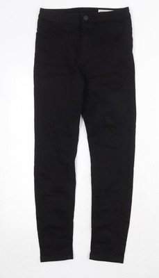 Marks and Spencer Damen Schwarz Baumwolle Skinny Jeans Größe 8 Normaler Reißverschluss