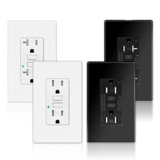 GFCI Outlet 15/20A GFCI Weather, Tamper Resistant White, Outdoor/Kitchen