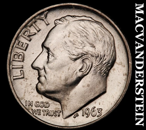 1963-D Roosevelt Dime- Silver Choice Gem Brilliant Uncirculated Luster #i5663