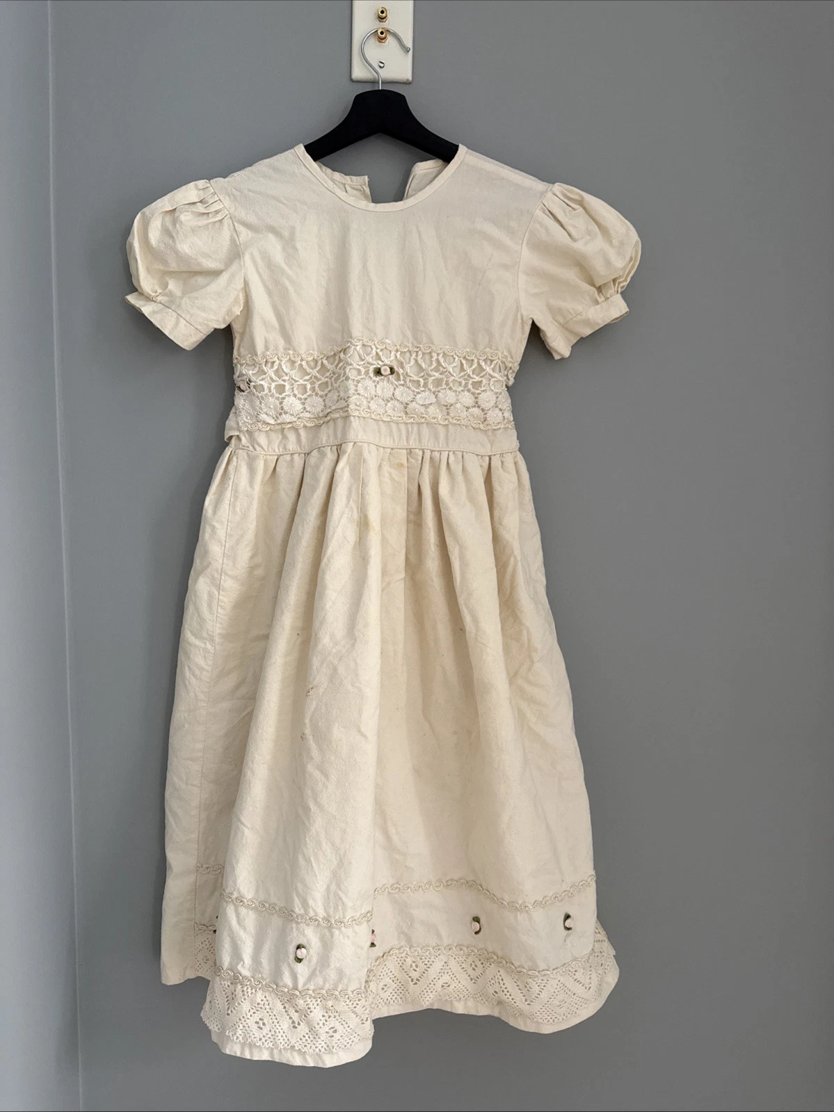 Long Cotton Gown Kids Dress For Girls