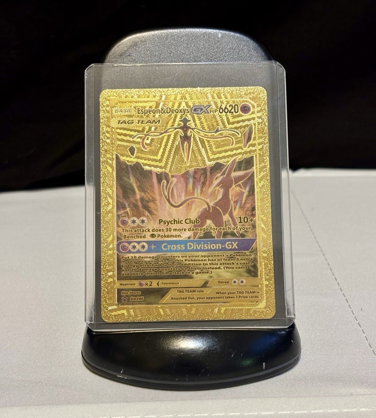 Pokemon TCG Espeon & Deoxys GX SM240 SM Promos TAG TEAM Holo Promo English