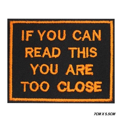 If You Can Read This Letter Aufnäher/Bügelbild Patch bestickt Applikation für Kleidung