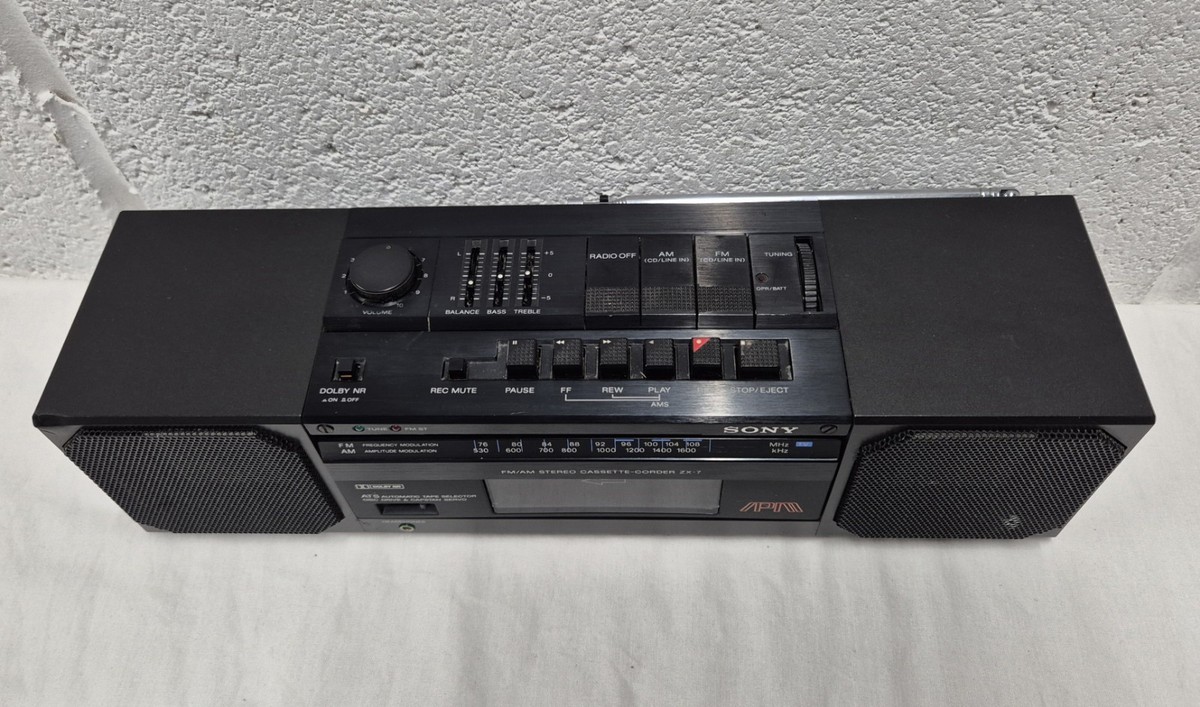Sony ZX-7 Stereo Cassette-Corder 2 Bands Boombox | eBay UK