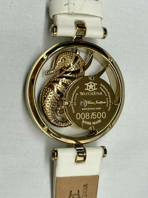 Reloj limitado de diamantes y circonitas hecho en Suiza WatchStar DivaStar Seahorse para dama Foto 4 de 4