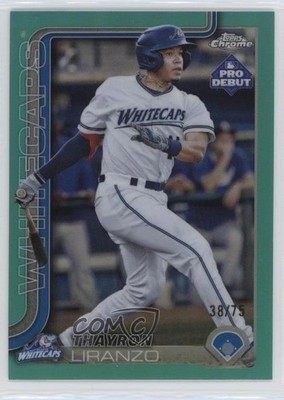 2025 Topps Pro Debut Chrome Aqua Refractor 38/75 Thayron Liranzo #PDC-108 06qf