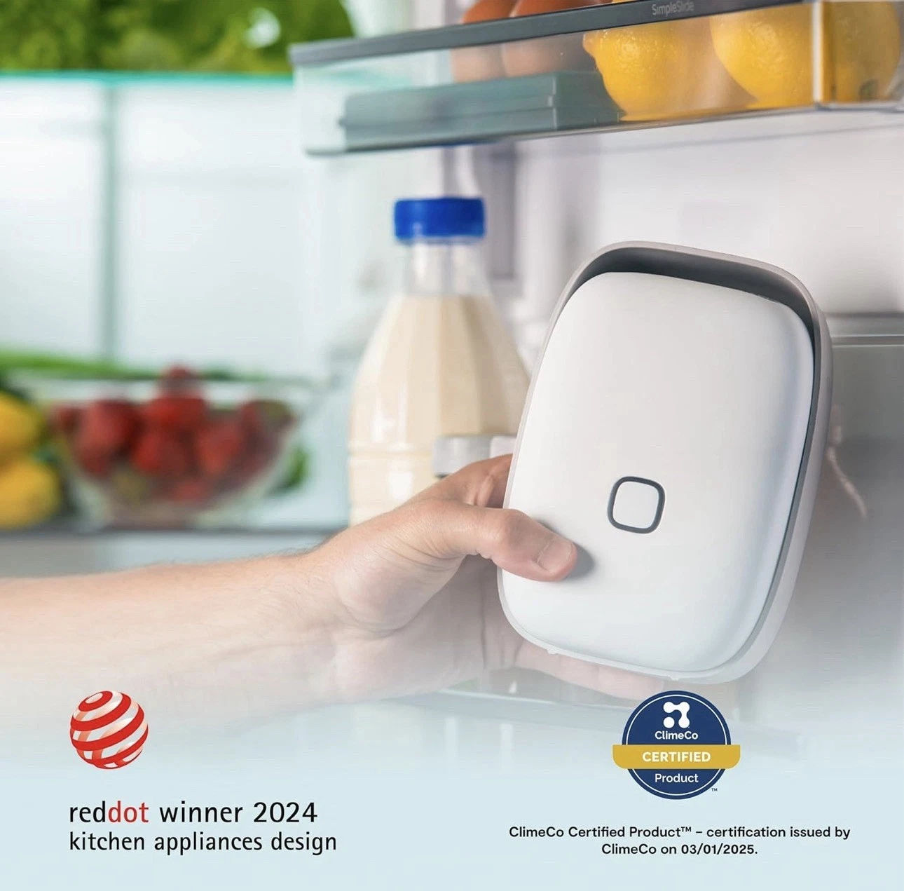 Vitesy Shelfy *2025 Upgraded Version* Smart Refrigerator Photo catalytic Filter
Opens in a new windo