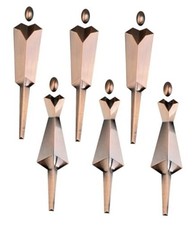 Male and Female Bathroom Door Sign Stickers, Self Adhesive 3 Sets Bronze