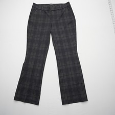 Liverpool Womens Kelsey Flare Trouser Pants Size 10 / 30 Grey Black Plaid Career