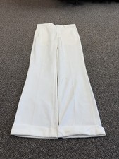 True Vintage 1970s Flares White Pants Dress HIS Talon Zip Sz 34x33 Wide Leg