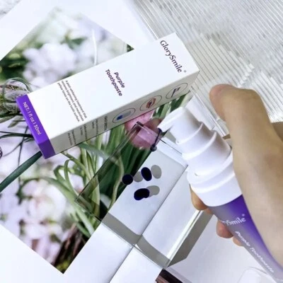 Glory Smile V34 Colour Corrector Purple Toothpaste 30ml Teeth Whitening 3 FOR 2