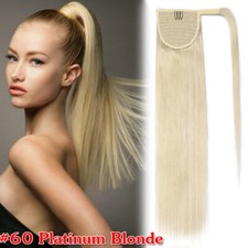 Extensiones de cabello cola de caballo naturales envolventes alrededor del cabello humano Remy GROSOR 80G-120G EE. UU.