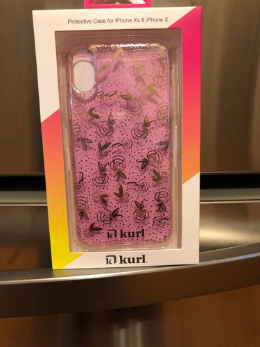 Protective Phone Case for iPhone XS/X Printed Fashion Case - Rose Gold Roses - 第 1/2 張圖片