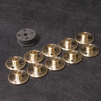 Flansche 16mm für 4mm Rohr 10 Stück für Dampfmodellbau