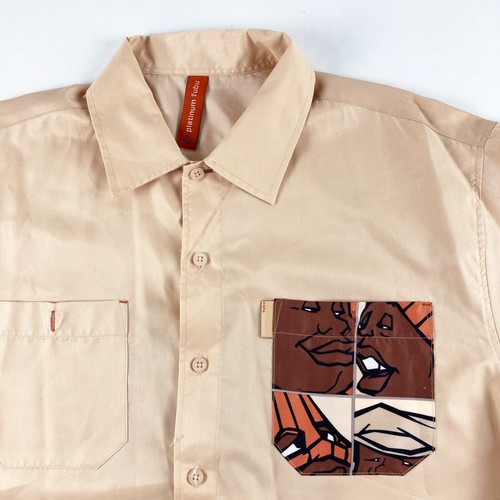 Platinum FUBU Fat Albert & the Junkyard Gang Button Up Shirt Mens XL - Picture 4 of 6
