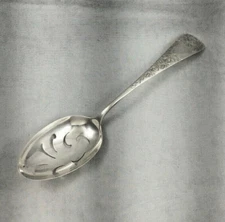 Chrysanthemum by Gorham Sterling Pierced Table Serving Spoon-8 3/8"