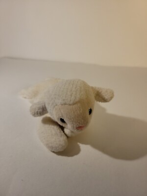 Ty Beanie Baby Fleece Lamb - 1996 PVC Pellets Oakbrook Comma Error No Hang Tag