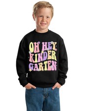Oh Hey Kindergarten Daisy Glitter Stars Unisex Crewneck Graphic Sweatshirt