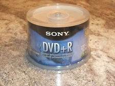 Sony DVD+R SEALED 50-Pack Spindle Blank Media 4.7GB -120 min 16x Accucore