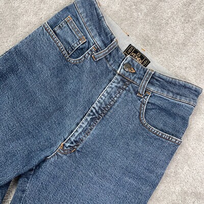 Fendi Roma Jeans Women's Size 24x30 High Rise Slim Straight Italy Made 