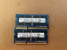 LOT OF 2 HYNIX HMT351S6EFR8A-PB 4GB SODIMM 1600MHZ PC3L-12800S DDR3L W7-1(6)