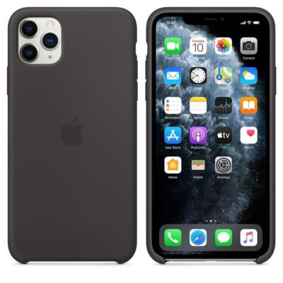 Original Apple iPhone 11 Pro Max Silikon Case MX002ZM/A Schutzhülle Black