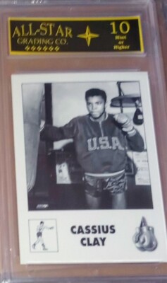 Muhammad Ali 1960 L E All-Star Boxing Cassius Clay Graded 10 + Collectors Card  