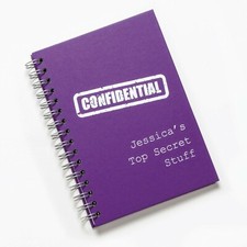 Personalised Wire Bound Note Books, Premium Quality Foil Printed - Style G