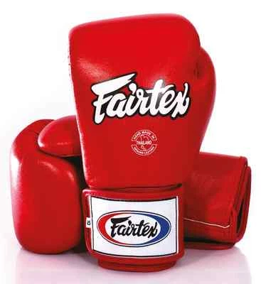 FAIRTEX MUAY THAI KICK BOXING GLOVES RED COLOR BGV1 TIGHT FIT DESIGN SPARRING